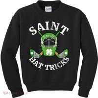 St Patricks Day Saint Hat Tricks Hockey Shamrock Kids Boys Kids Sweatshirt thumb 0