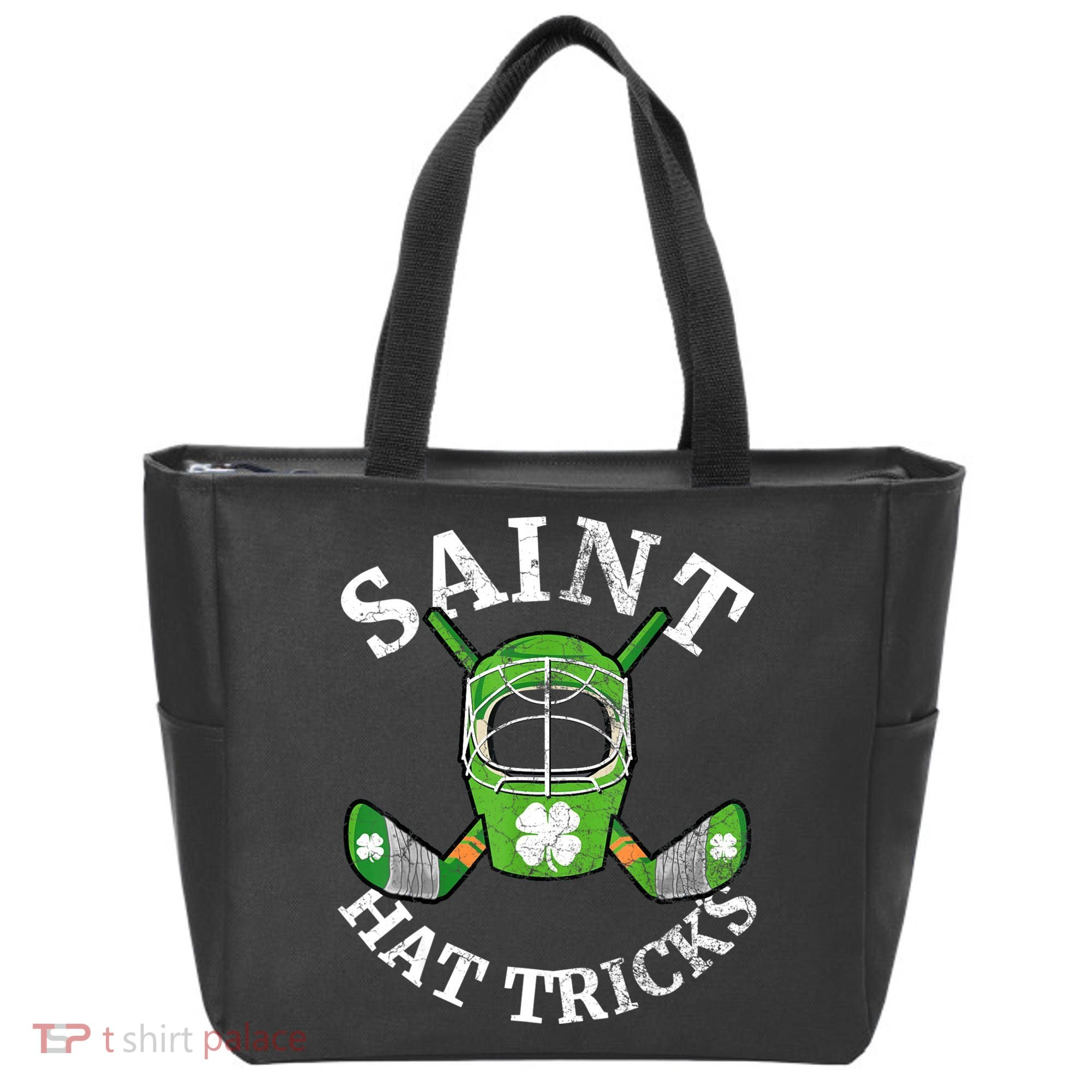 St Patricks Day Saint Hat Tricks Hockey Shamrock Kids Boys Tote Bag
