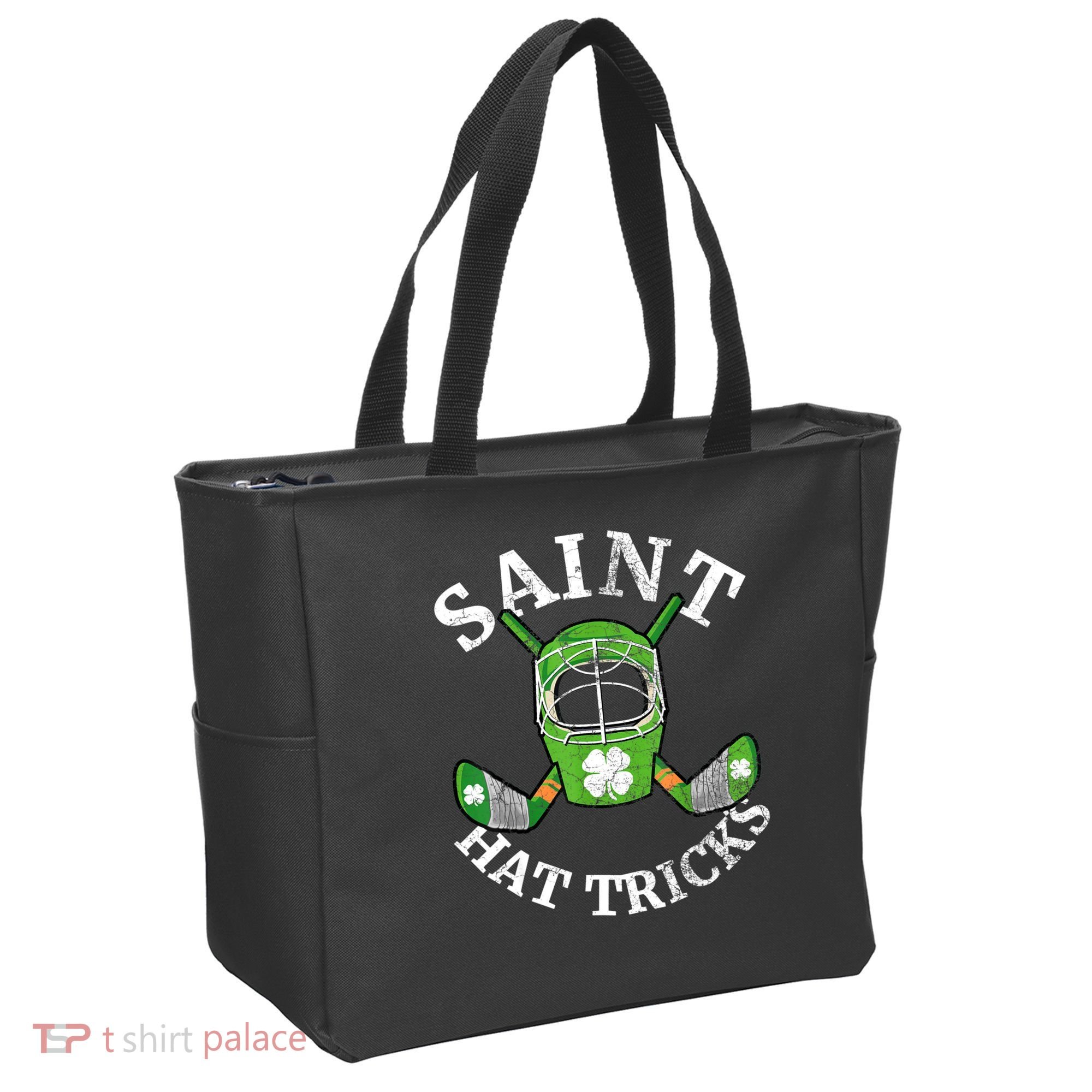 St Patricks Day Saint Hat Tricks Hockey Shamrock Kids Boys Tote Bag