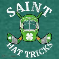 St Patricks Day Saint Hat Tricks Hockey Shamrock Kids Boys Women's T-Shirt thumb 6