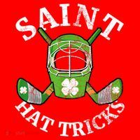 St Patricks Day Saint Hat Tricks Hockey Shamrock Kids Boys Santa Hat thumb 1