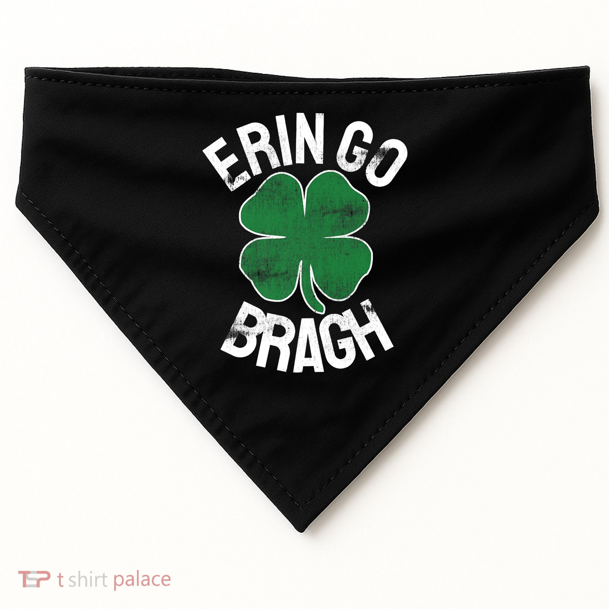 St Patricks Day Shamrock Erin Go Bragh Irish Saint Paddy's USA-Made Doggie Bandana
