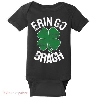 St Patricks Day Shamrock Erin Go Bragh Irish Saint Paddy's Baby Bodysuit
