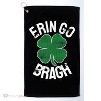 St Patricks Day Shamrock Erin Go Bragh Irish Saint Paddy's Golf Towel thumb 0