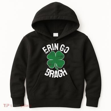 St Patricks Day Shamrock Erin Go Bragh Irish Saint Paddy's Kids Hoodie