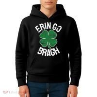 St Patricks Day Shamrock Erin Go Bragh Irish Saint Paddy's Kids Hoodie thumb 4