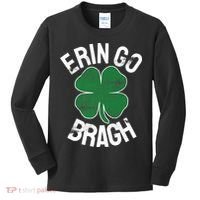 St Patricks Day Shamrock Erin Go Bragh Irish Saint Paddy's Kids Long Sleeve Shirt thumb 0