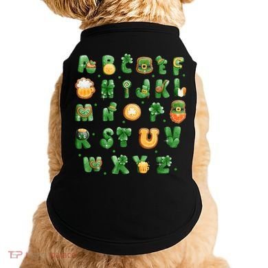 Saint Patricks Day Alphabet ABCs Elemeno For Teacher Student Doggie Tank