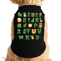 Saint Patricks Day Alphabet ABCs Elemeno For Teacher Student Doggie Tank thumb 0