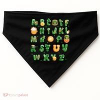 Saint Patricks Day Alphabet ABCs Elemeno For Teacher Student USA-Made Doggie Bandana thumb 0