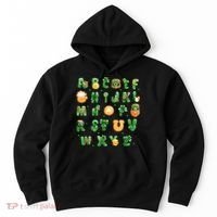 Saint Patricks Day Alphabet ABCs Elemeno For Teacher Student Hoodie thumb 0
