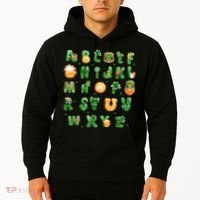 Saint Patricks Day Alphabet ABCs Elemeno For Teacher Student Hoodie thumb 2