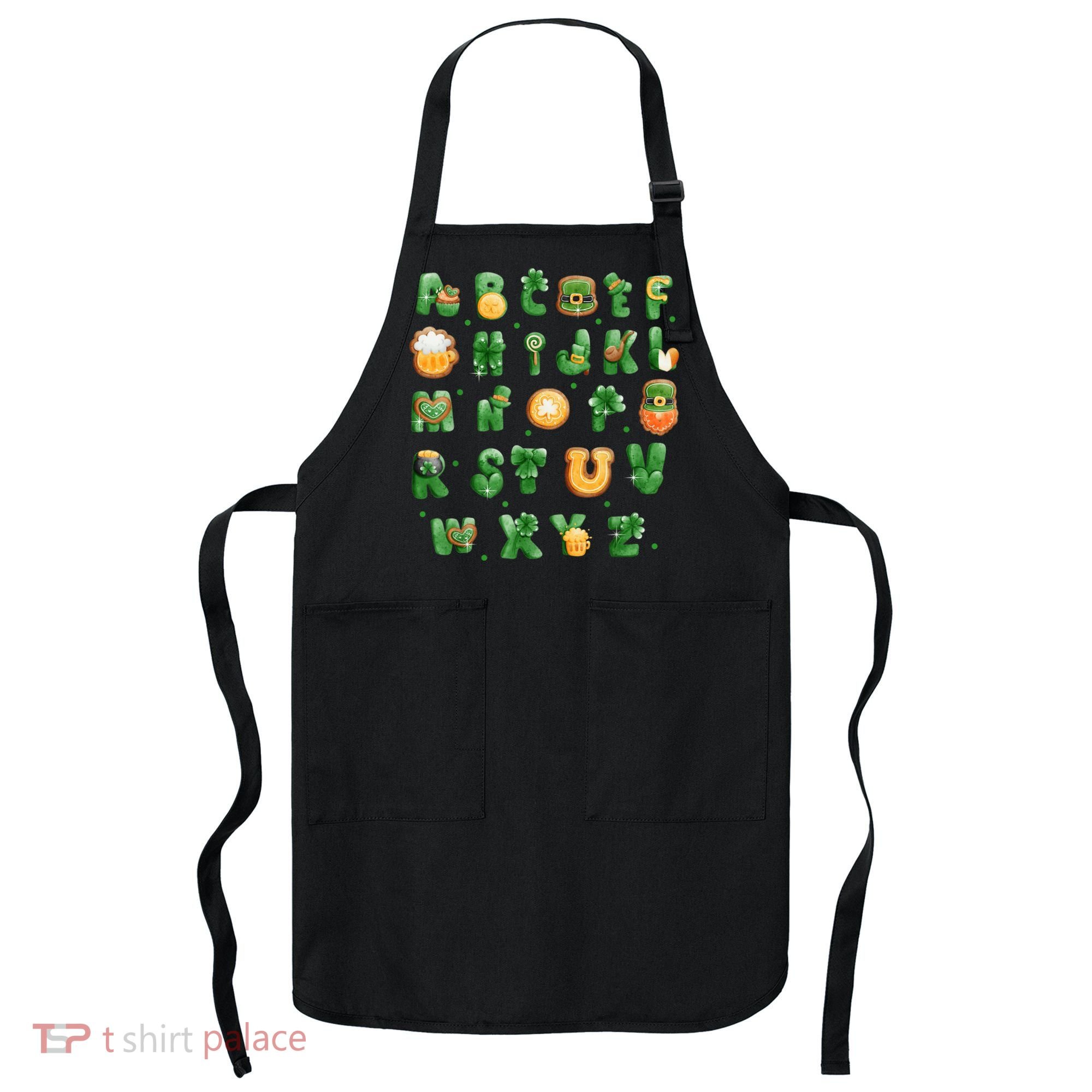 Saint Patricks Day Alphabet ABCs Elemeno For Teacher Student Apron