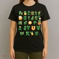 Saint Patricks Day Alphabet ABCs Elemeno For Teacher Student T-Shirt thumb 4