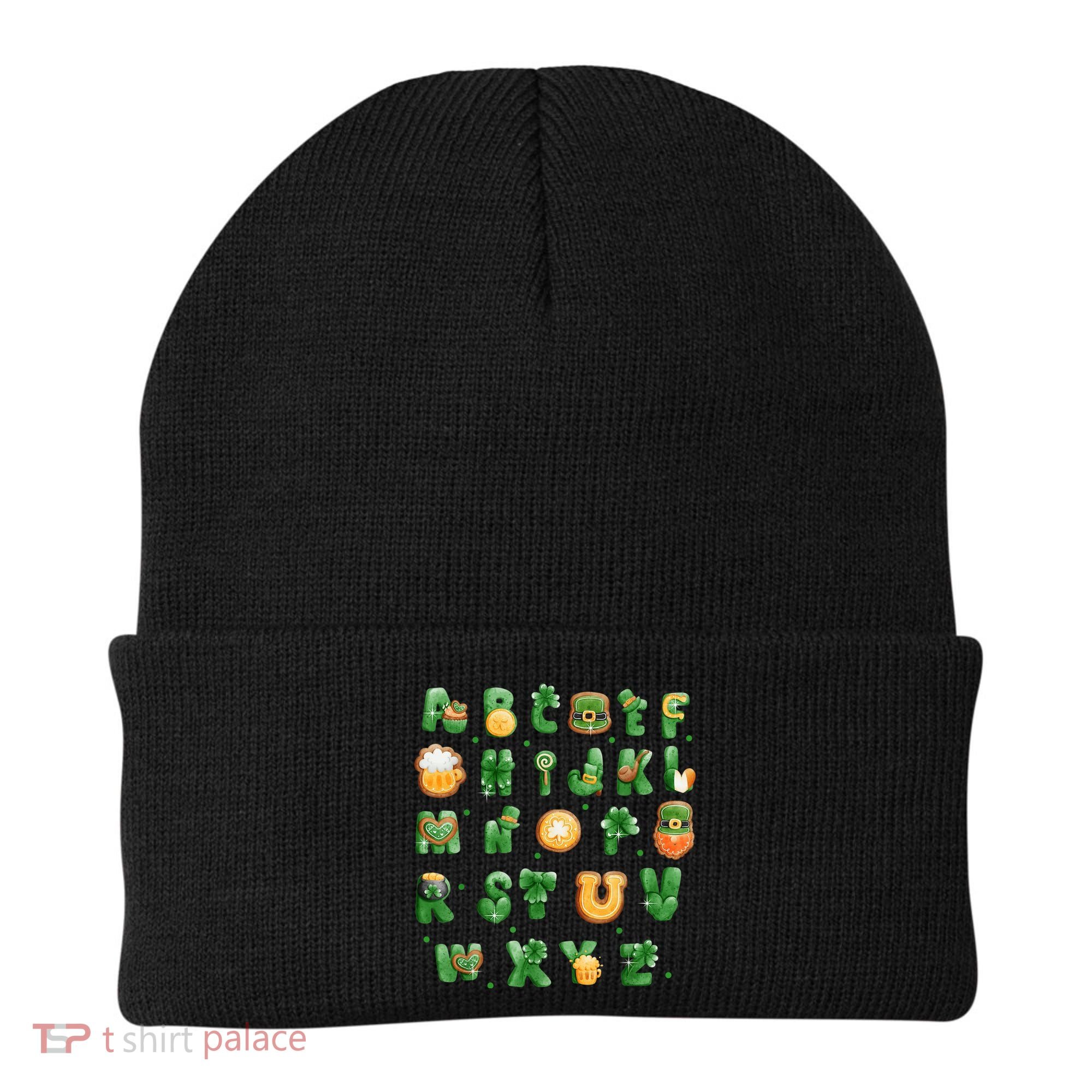 Saint Patricks Day Alphabet ABCs Elemeno For Teacher Student Beanie