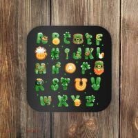 Saint Patricks Day Alphabet ABCs Elemeno For Teacher Student Coaster thumb 0