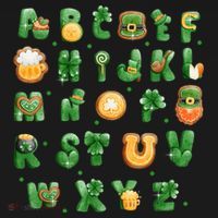 Saint Patricks Day Alphabet ABCs Elemeno For Teacher Student Pajama Set thumb 2