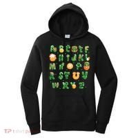 Saint Patricks Day Alphabet ABCs Elemeno For Teacher Student Women's Hoodie thumb 0