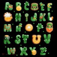 Saint Patricks Day Alphabet ABCs Elemeno For Teacher Student Women's Hoodie thumb 2