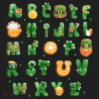 Saint Patricks Day Alphabet ABCs Elemeno For Teacher Student Hat thumb 2