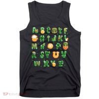 Saint Patricks Day Alphabet ABCs Elemeno For Teacher Student Tank Top thumb 0