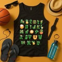 Saint Patricks Day Alphabet ABCs Elemeno For Teacher Student Tank Top thumb 4