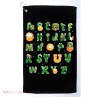 Saint Patricks Day Alphabet ABCs Elemeno For Teacher Student Golf Towel thumb 0