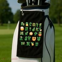 Saint Patricks Day Alphabet ABCs Elemeno For Teacher Student Golf Towel thumb 2