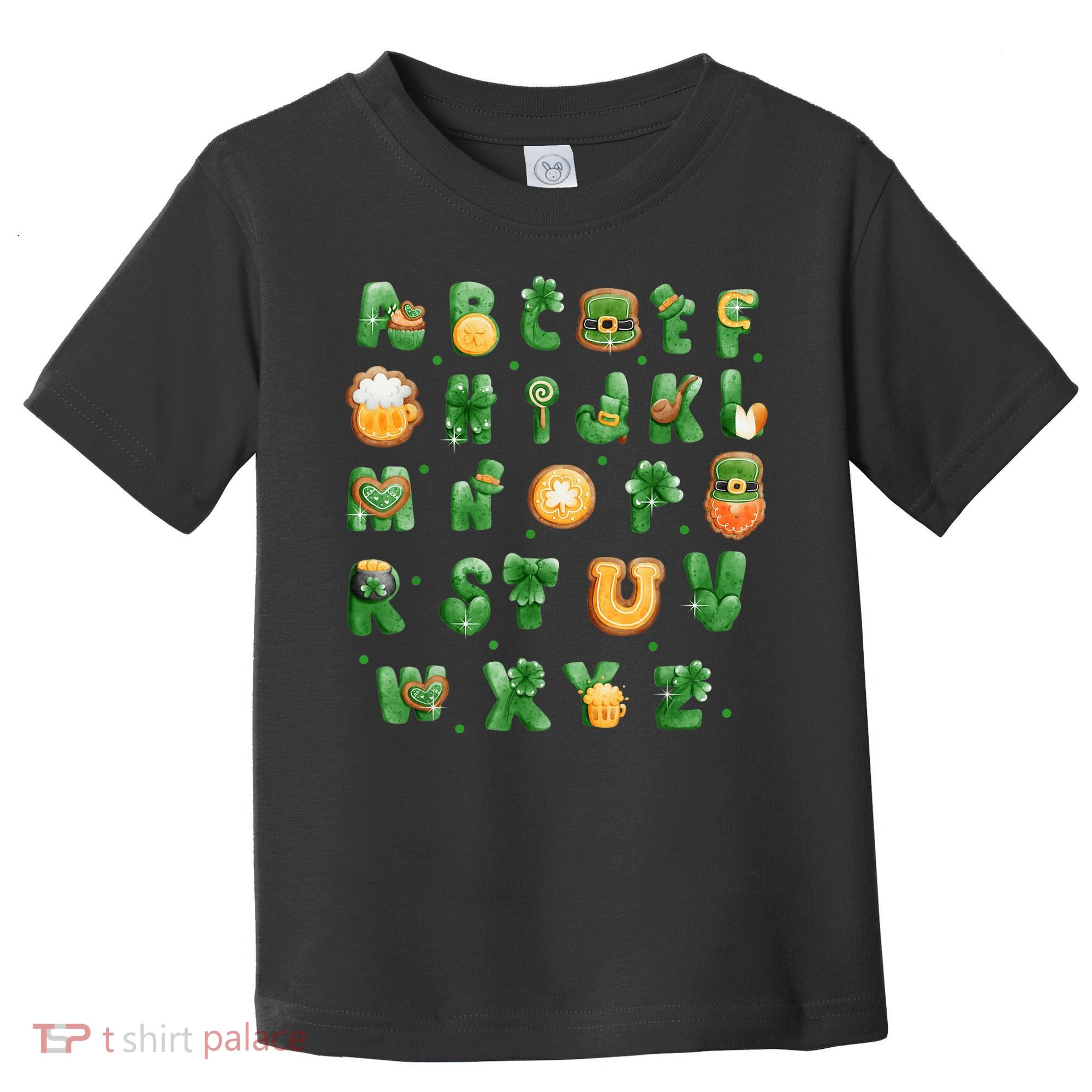 Saint Patricks Day Alphabet ABCs Elemeno For Teacher Student Toddler T-Shirt