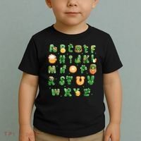 Saint Patricks Day Alphabet ABCs Elemeno For Teacher Student Toddler T-Shirt thumb 2
