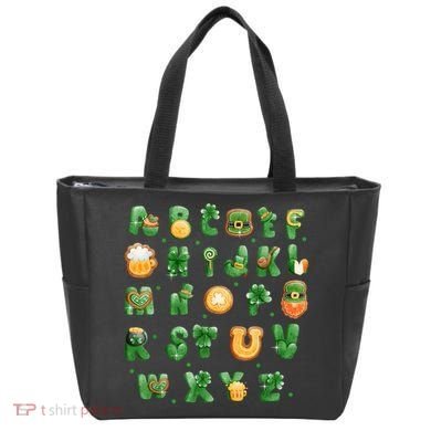 Saint Patricks Day Alphabet ABCs Elemeno For Teacher Student Tote Bag