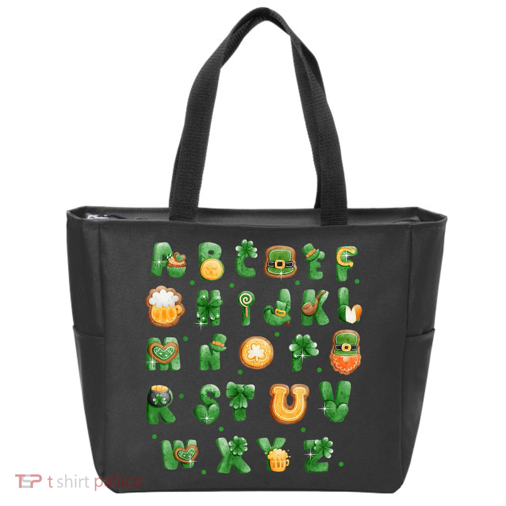 Saint Patricks Day Alphabet ABCs Elemeno For Teacher Student Tote Bag