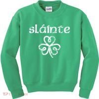 St Patricks Day, Slainte, Funny St Patricks Day Kids Sweatshirt thumb 0