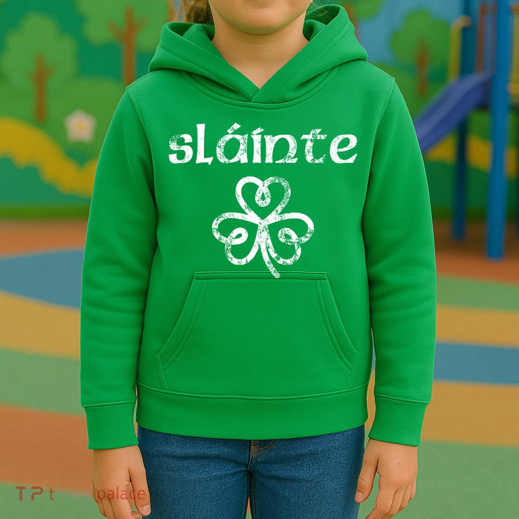St Patricks Day, Slainte, Funny St Patricks Day Kids Hoodie
