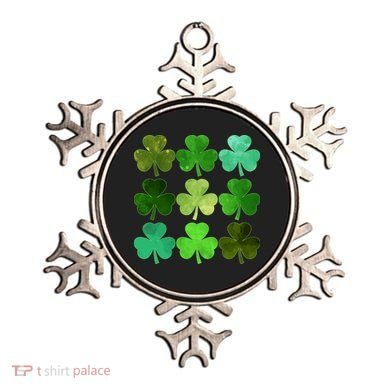 St Patricks Day Lucky Watercolor Shamrocks Ornament