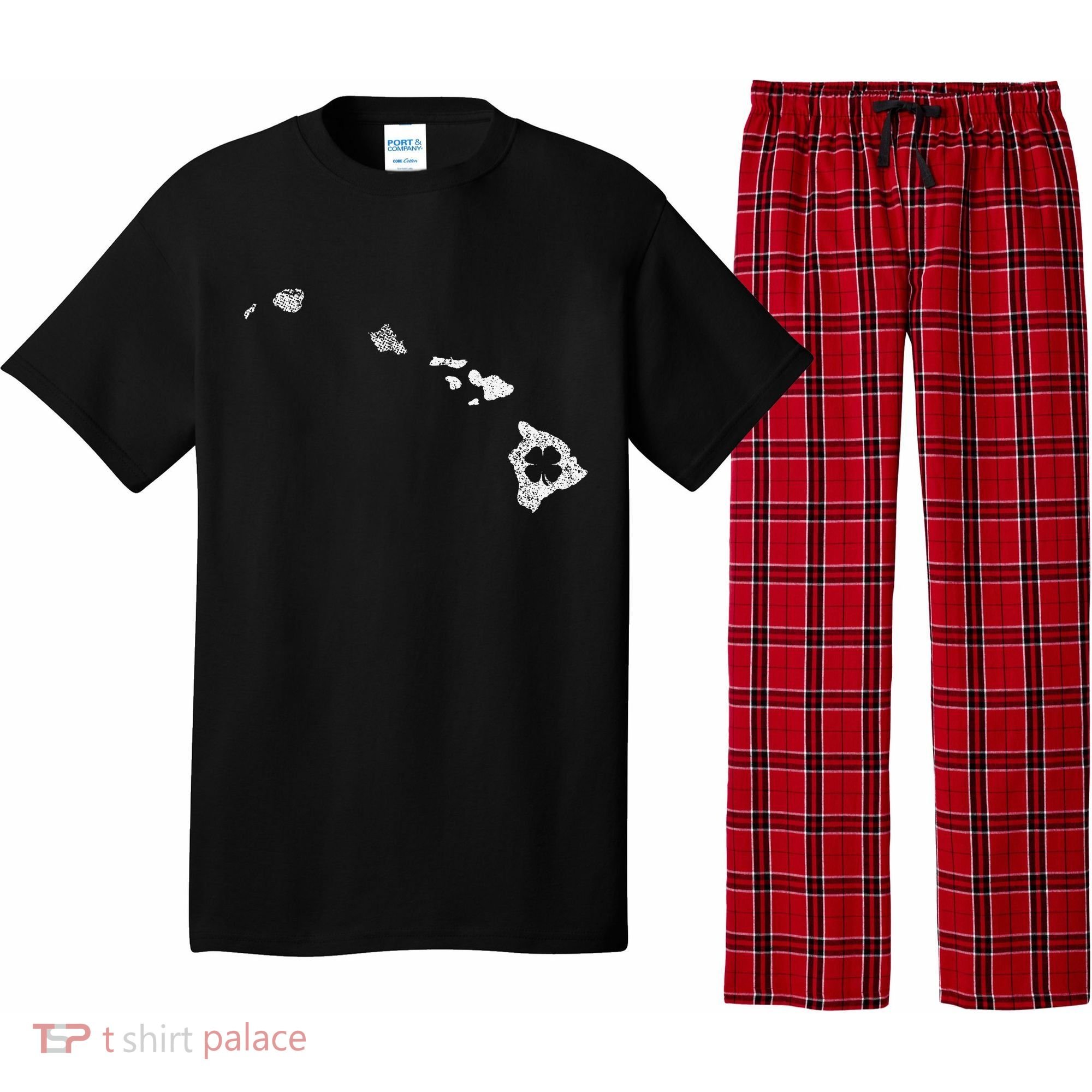 St Patricks Day Shamrock Hawaii Irish Green Saint Paddy's Pajama Set