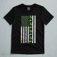 St Patricks Day Irish American Flag Gold Vintage T-Shirt thumb 5