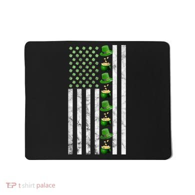 St Patricks Day Irish American Flag Gold Vintage Mousepad