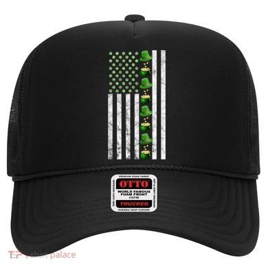 St Patricks Day Irish American Flag Gold Vintage Hat