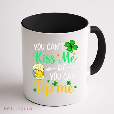 St Patrick's Day Lucky Shamrock Waitress Bartender Waiter Coffee Mug back