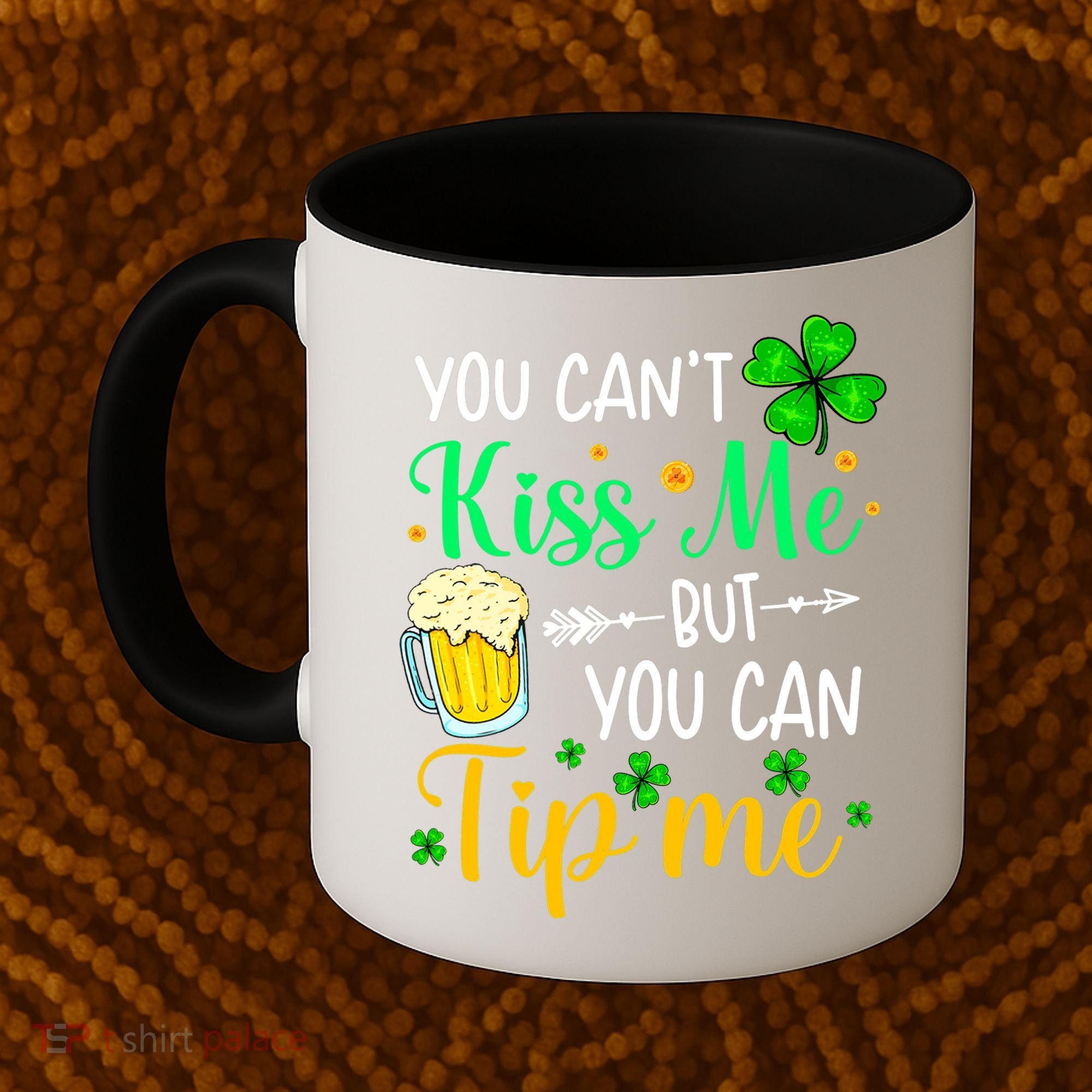 St Patrick's Day Lucky Shamrock Waitress Bartender Waiter Coffee Mug
