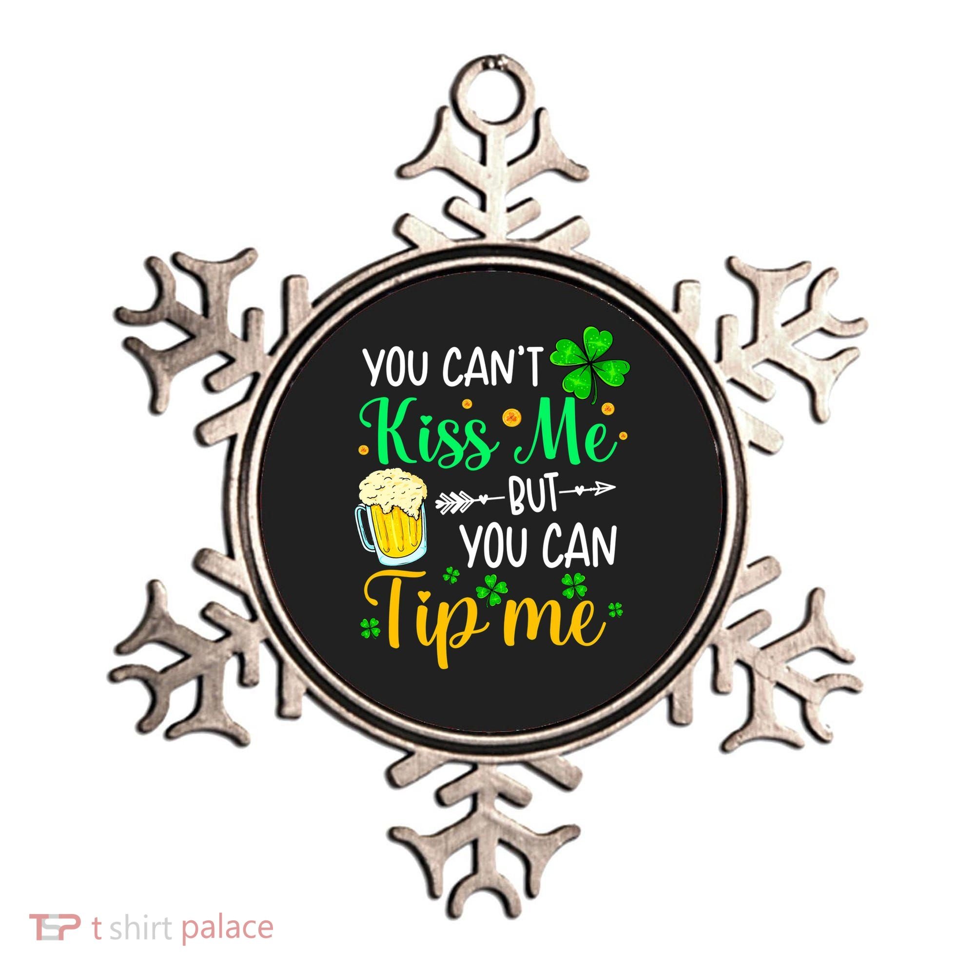 St Patrick's Day Lucky Shamrock Waitress Bartender Waiter Ornament