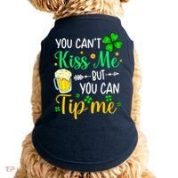 St Patrick's Day Lucky Shamrock Waitress Bartender Waiter Doggie Tank thumb 0