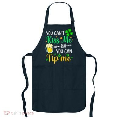 St Patrick's Day Lucky Shamrock Waitress Bartender Waiter Apron
