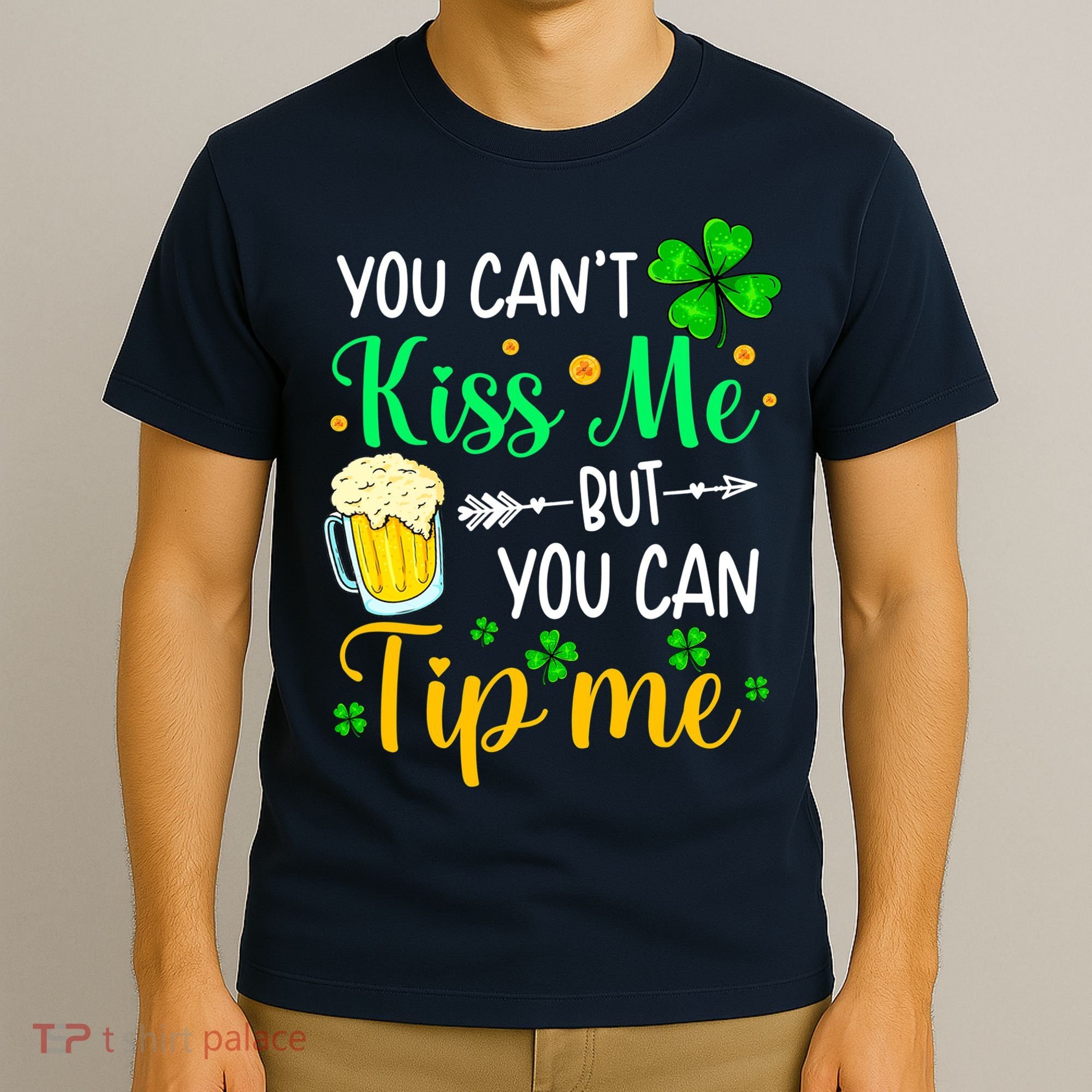 St Patrick's Day Lucky Shamrock Waitress Bartender Waiter T-Shirt