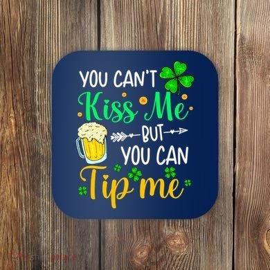 St Patrick's Day Lucky Shamrock Waitress Bartender Waiter Coaster