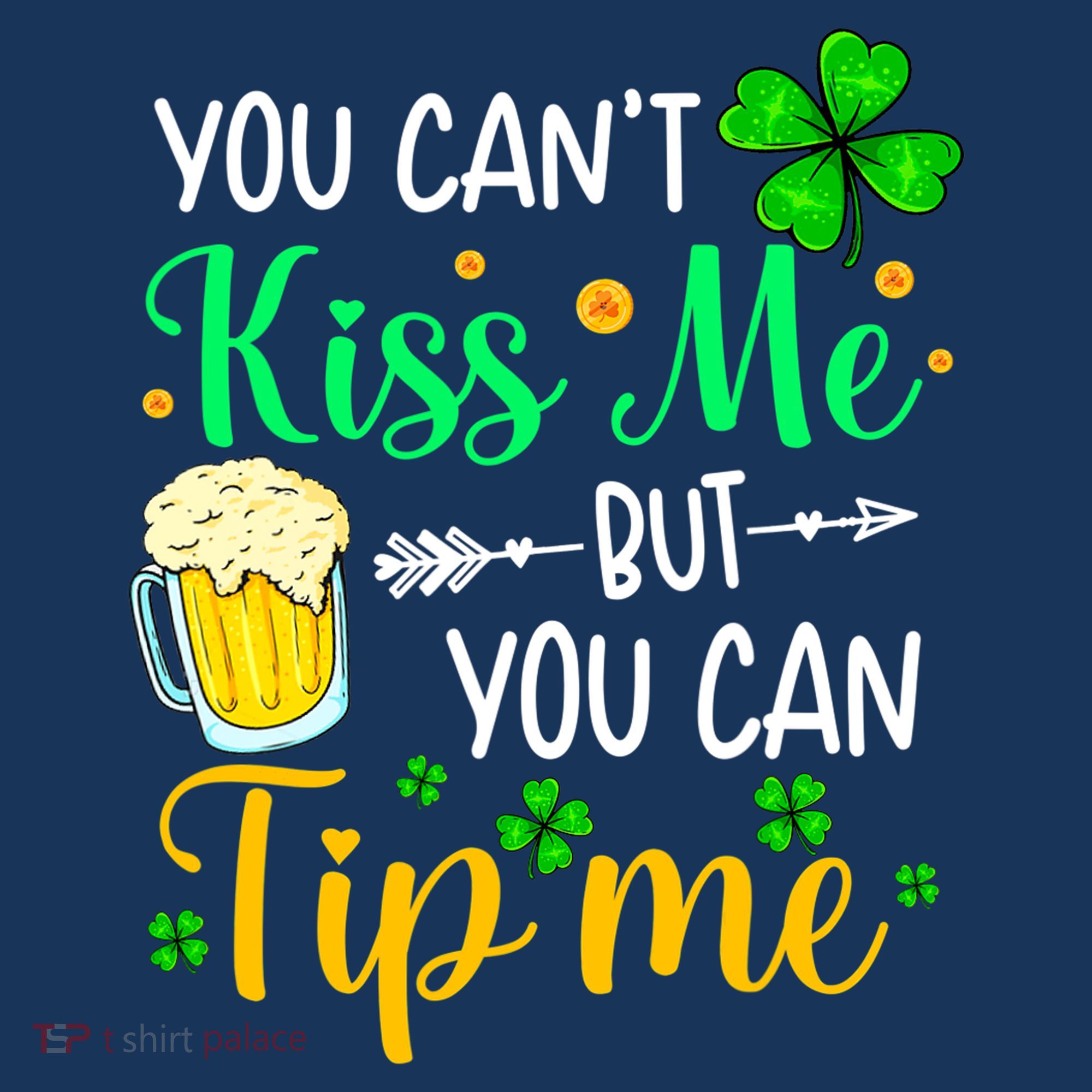 St Patrick's Day Lucky Shamrock Waitress Bartender Waiter Coaster