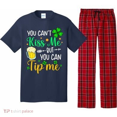 St Patrick's Day Lucky Shamrock Waitress Bartender Waiter Pajama Set