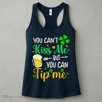 St Patrick's Day Lucky Shamrock Waitress Bartender Waiter Women's Tank Top thumb 3