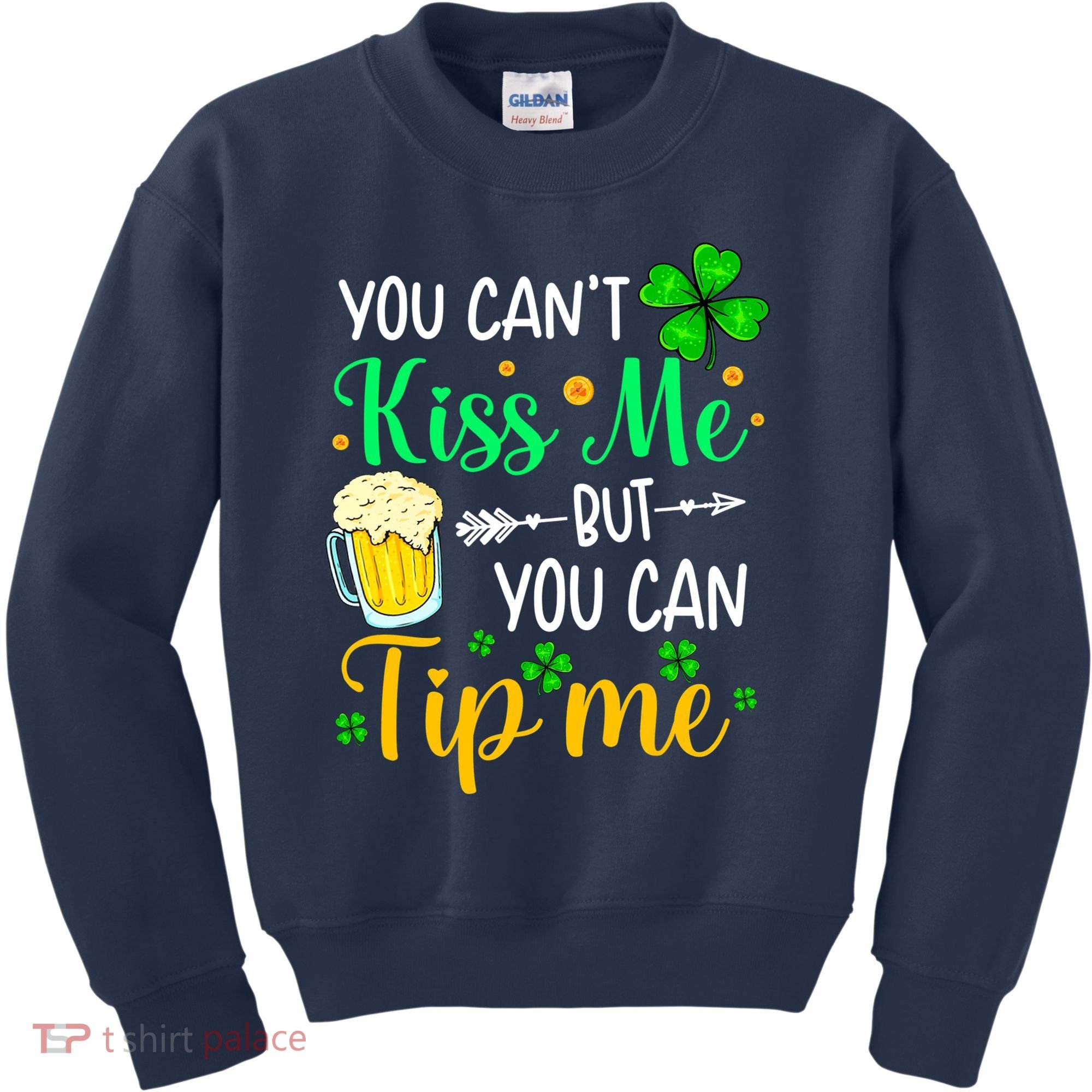 St Patrick's Day Lucky Shamrock Waitress Bartender Waiter Kids Sweatshirt